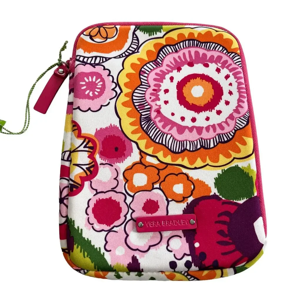 Vera Bradley Neoprene Medium Tablet Sleeve Case Clementine 6” x 9”